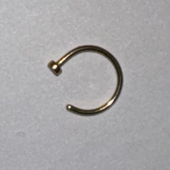 3/8 20 Gauge Gold Titanium Plated Hoop Nose Rings - Picture 1 of 7